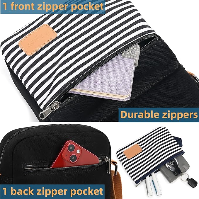 Leaper Girls Crossbody Purses for Kids 2 PCS Cross Body Bag Women Messenger Bag Girls Canvas Bag Cross Body Purse Set