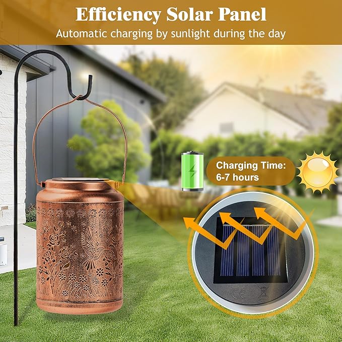 Birthday Gifts for Women Hummingbird Solar Lanterns Outdoor Waterproof,Outdoor Decorations for Party/Patio/Yard/Garden/Indoor