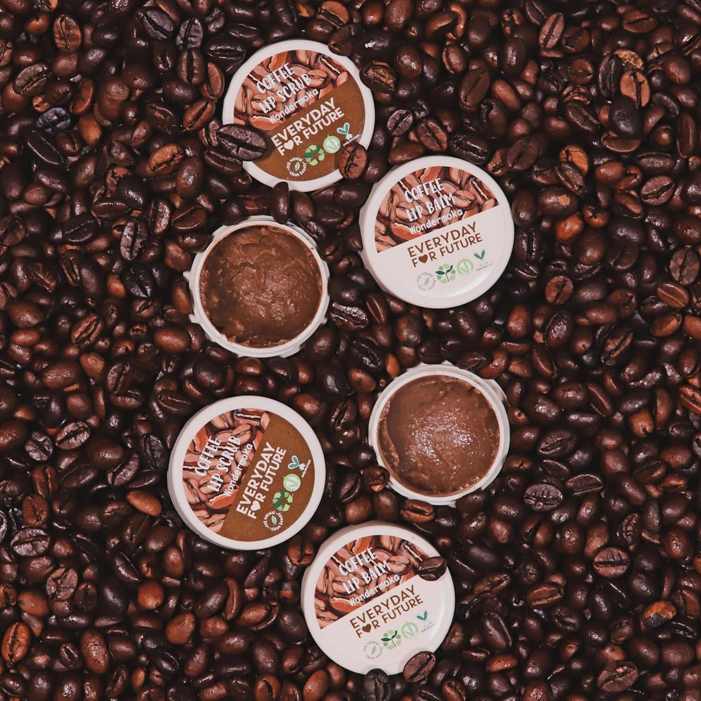 Coffee Lip Scrub & Lip Balm Kit | Moisturizing Lip Scrub and Lip Balm Lip Kit | Vegan & Cruelty Free Lip Scrub and Lip Balm Lip Kit | 100% Natural Lip Scrub and Lip Balm Lip Kit