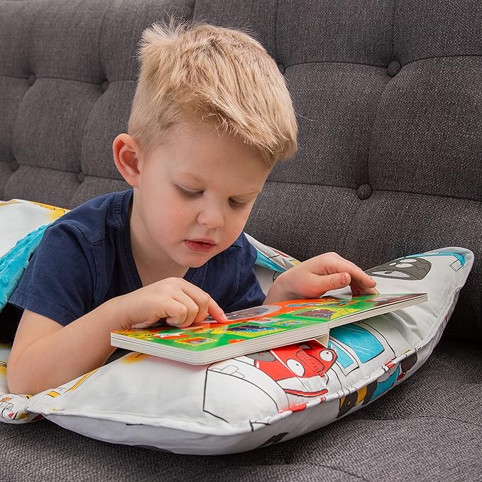 JumpOff Jo - Toddler Nap Mat - Sleeping Bag for Kids with Removable Pillow and Ultra Soft Blanket for Preschool, Daycare, and Sleepovers - Jo’s Garage
