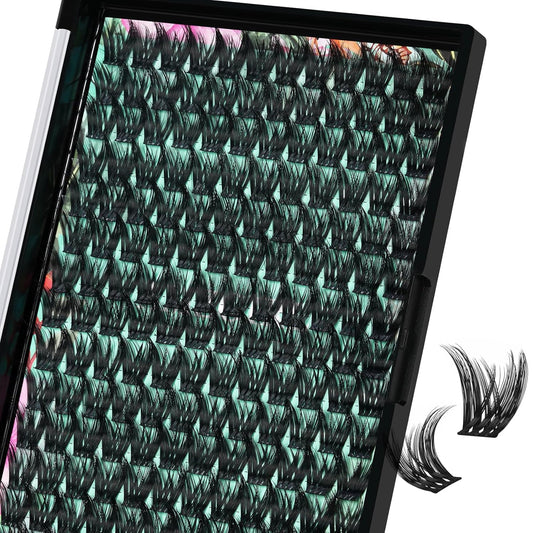 Lash Clusters Wet Look 168Pcs Eyelash Cluster Ultra-Thin Lash Band Eyelashes Extensions Spiky Anime Wide Span Lashes(Mallow,D-18mm)