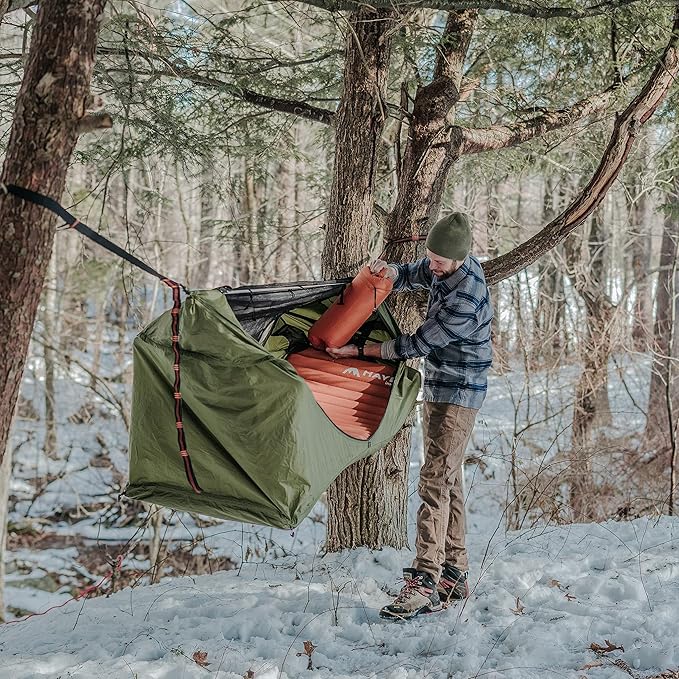 Haven Tents Lay Flat Hammock Tent - Waterproof Tent & Camping Hammock with Mosquito Net - Includes Insulated Pad and Rainfly - Haven Tent, Haven XL, Haven Safari