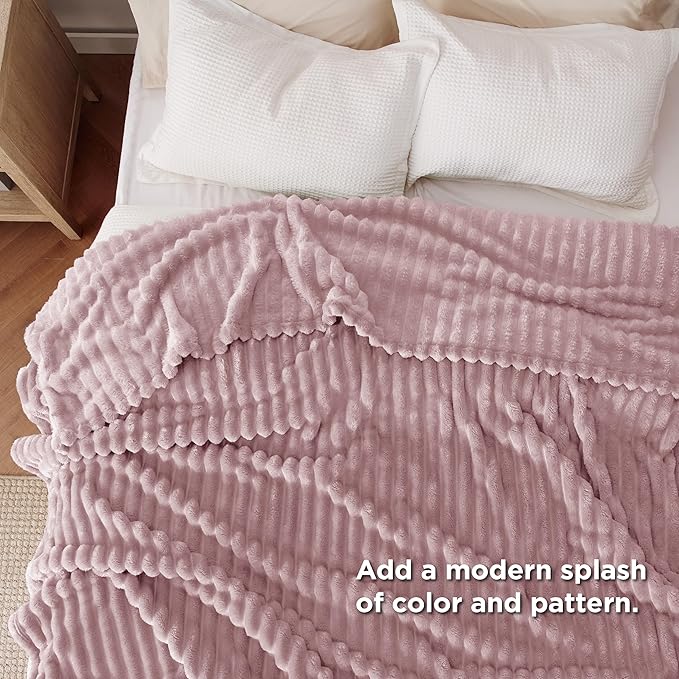 Bedsure GentleSoft Pink California King Size Blanket for Couch - Cozy Soft Blankets for Women, Cute Small Fleece Throws for Girls, Birthday Gifts for Women, 102x96 Inches