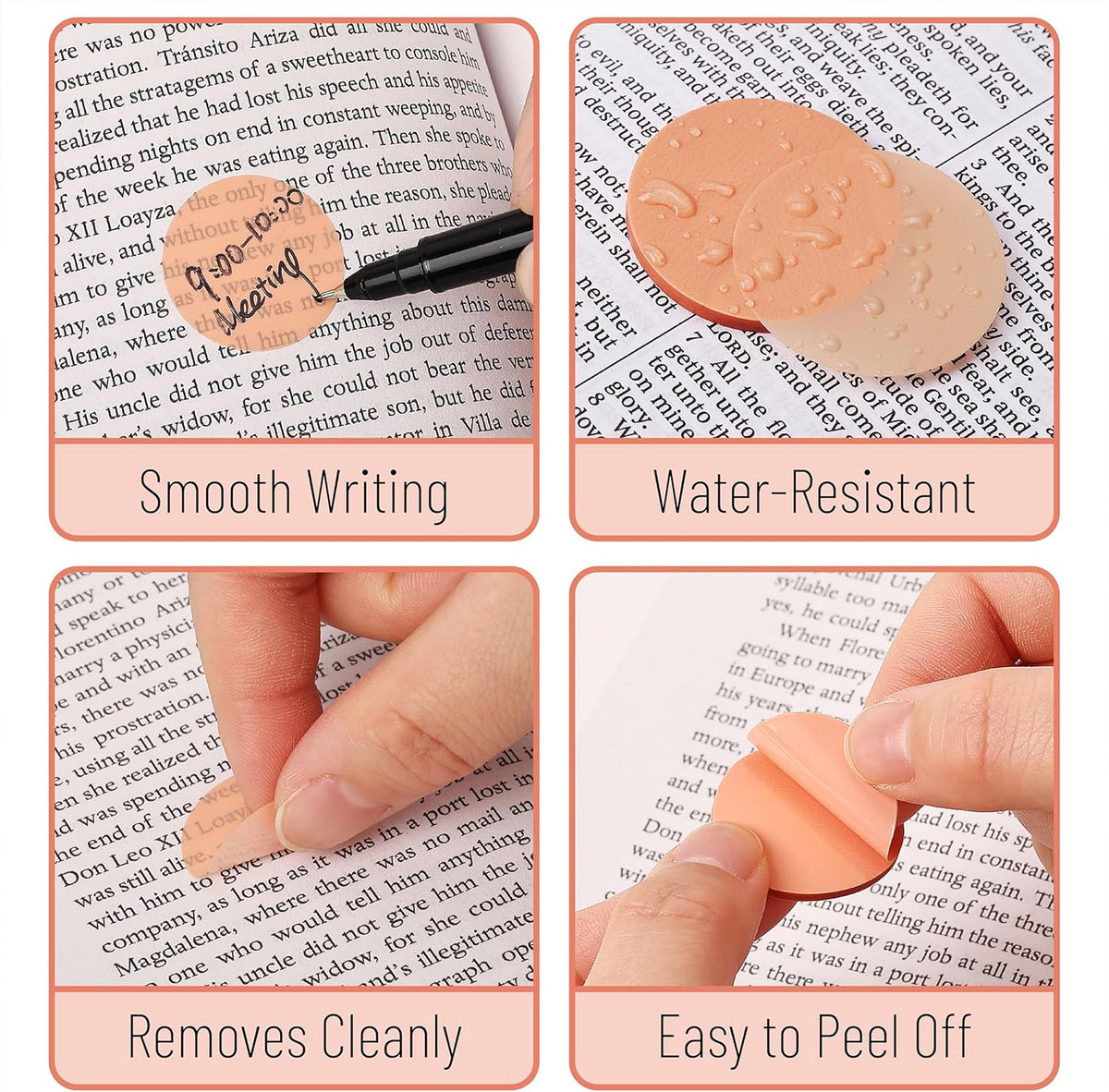 Mr. Pen- Transparent Sticky Notes, 560 Pcs, Pastel Colors, Round Translucent Sticky Notes