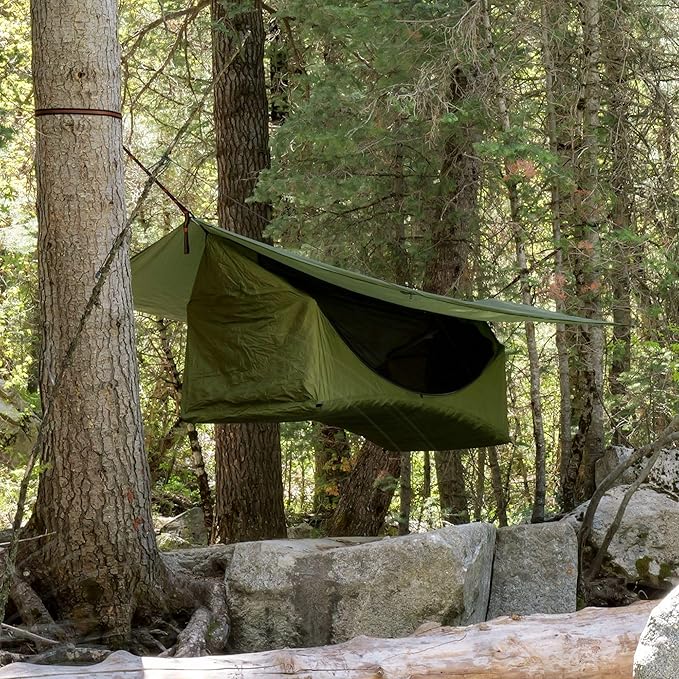 Haven Tents Lay Flat Hammock Tent - Waterproof Tent & Camping Hammock with Mosquito Net - Includes Insulated Pad and Rainfly - Haven Tent, Haven XL, Haven Safari