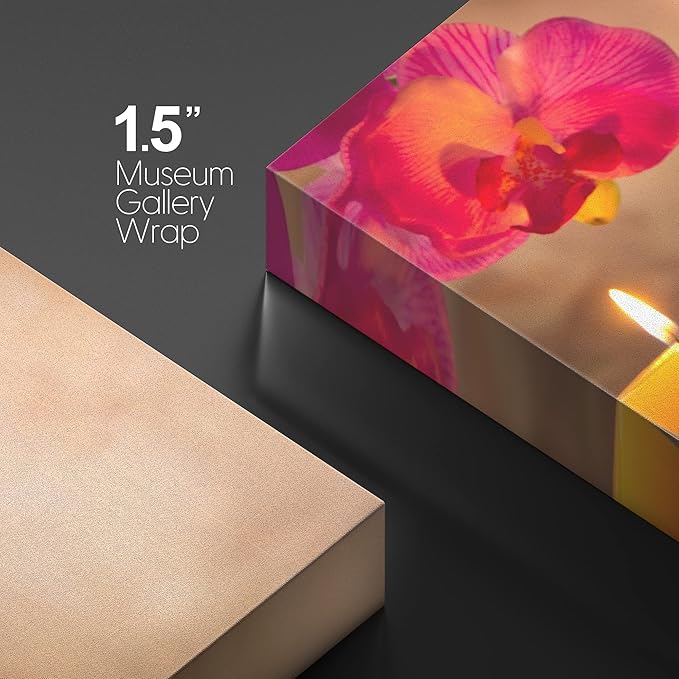 wall26 Canvas Prints Wall Art - Spa Still Life with Aromatic Candles and Zen Stones Modern Wall Decor/Home Decoration Stretched Gallery Canvas Wrap Giclee Print & Ready to Hang - 16" x 24"