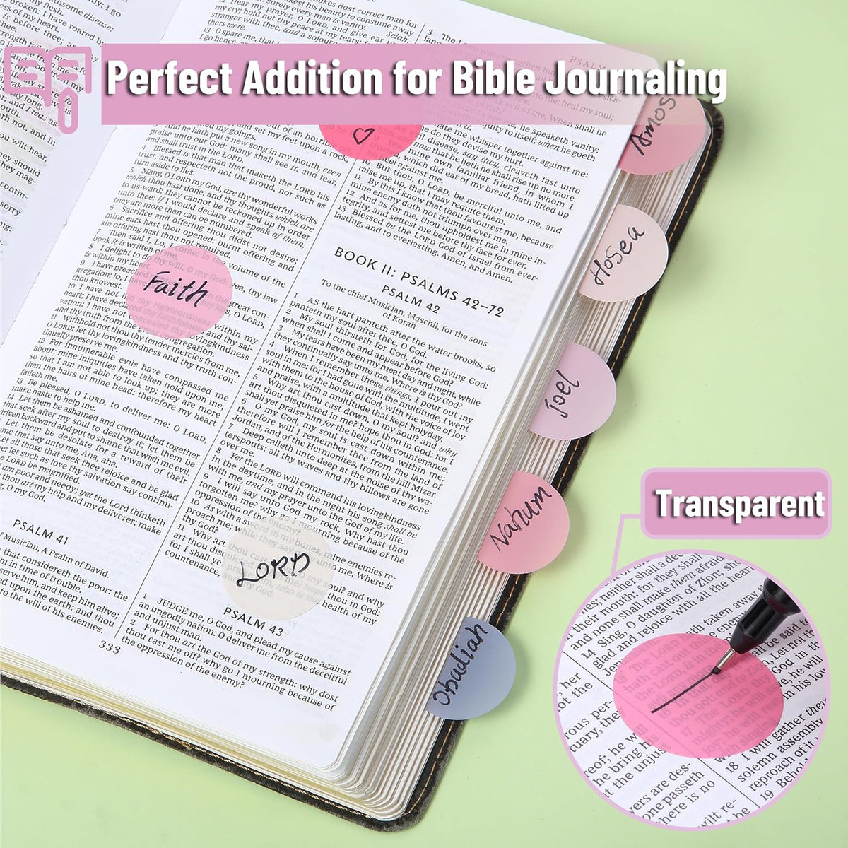 Mr. Pen- Transparent Sticky Note Set, 560Sheets, Colorful, Round Transparent Sticky Notes Set