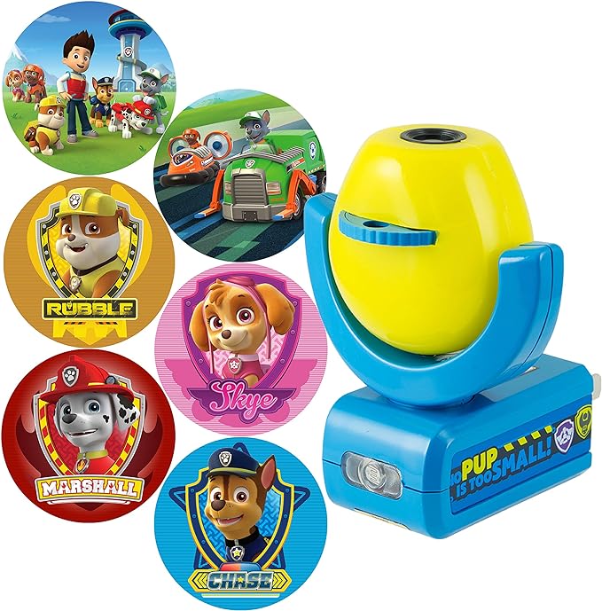 Projectables Paw Patrol LED Night Light Projector, Plug-In, Dusk-to-Dawn Sensor, Rubble, Chase, Skye, Marshall, Alex Porter, For Baby, Kids, Bedroom, Playroom, Nursery, Bathroom, 30605