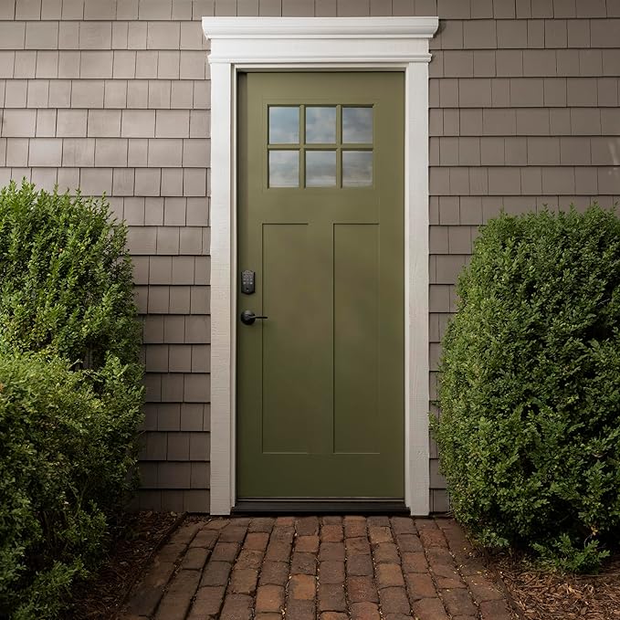 Schlage Arrive WiFi Deadbolt Smart Lock, Keyless Entry Door Lock with Camelot Trim, Matte Black, Compatible with Alexa and Google, BE459WB CAM 622
