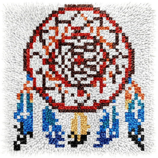Manzapu Latch Hook Rug Kits for Adults Beginners, 30cm*30cm Small Home Decor Rugs Making Kit with Crochet Tool ＆ Precut Yarns and Coded Canvas Christmax Halloween Craft Gifts for Women Mom