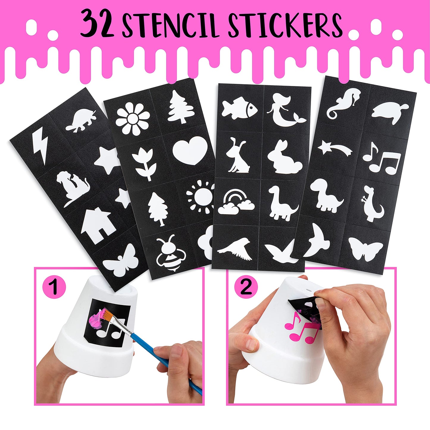 ROMI'S WAY 2-Pack Make Your Own Wind Chime Kit - Larger Bells, Stencils and Beads, Arts and Crafts for Kids Ages 8-12, 6-8 - DIY Craft Kit for Girls & Boys - Unique Art Gifts for Christmas, Birthday