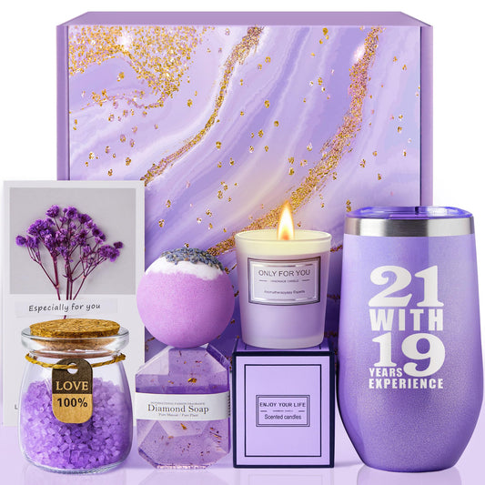 LE CADEAU 40th Birthday Gift Basket for Women, Funny Unique 40 Year Old Birthday Christmas Gifts for Women 1985