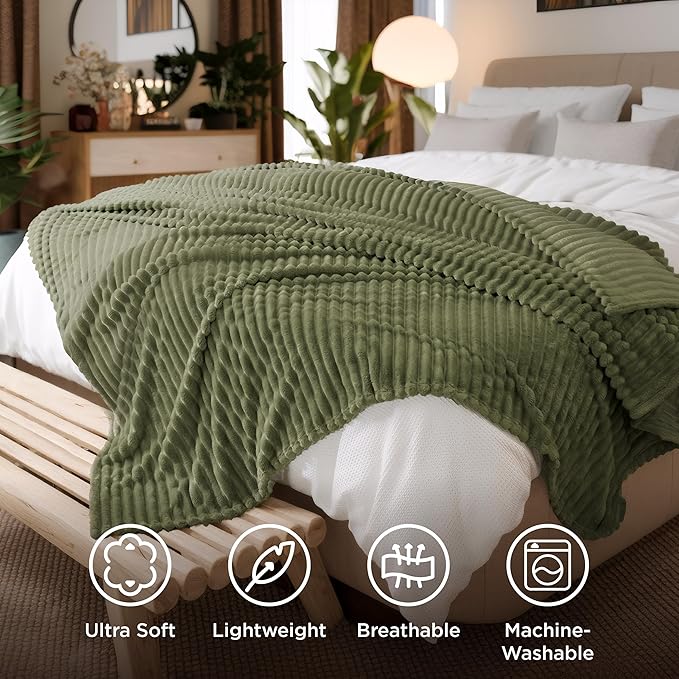 Bedsure GentleSoft Cypress Fleece King Blanket for Couch - Cozy Soft Blankets for Women, Cute Small Throws for Girls, 108x90 Inches