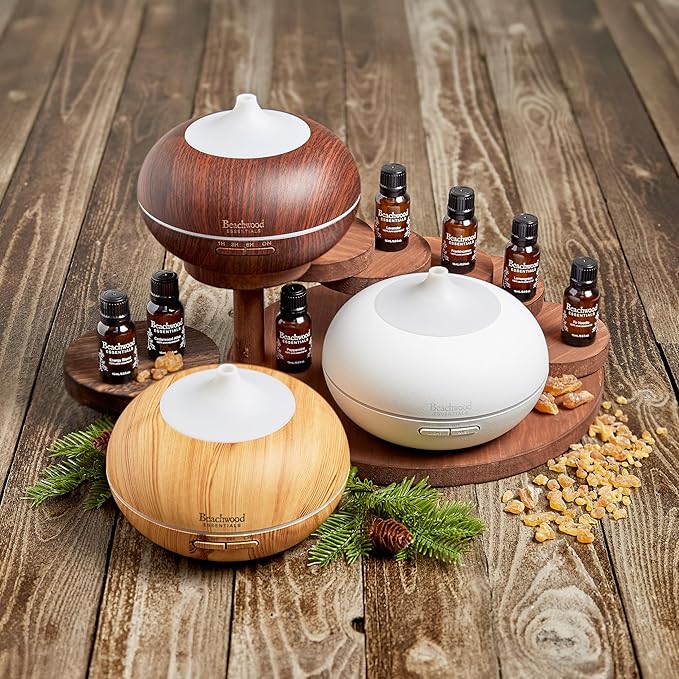 Ultimate Ultrasonic Aromatherapy Diffuser for Essential Oils - Therapeutic Grade, Helps You to Relax - 3 Timer & 7 Ambient Light Settings - Up to 16 Hours of Use - White, 300mL