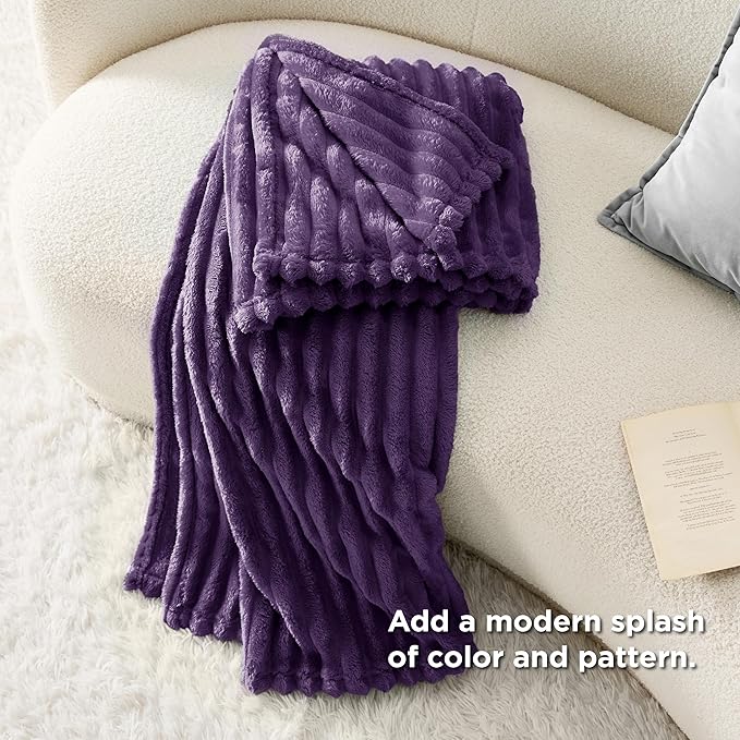 Bedsure GentleSoft Purple Throw Blanket for Couch - Super Soft Cozy Blankets for Women, Cute Small Blanket for Girls, 50x70 Inches