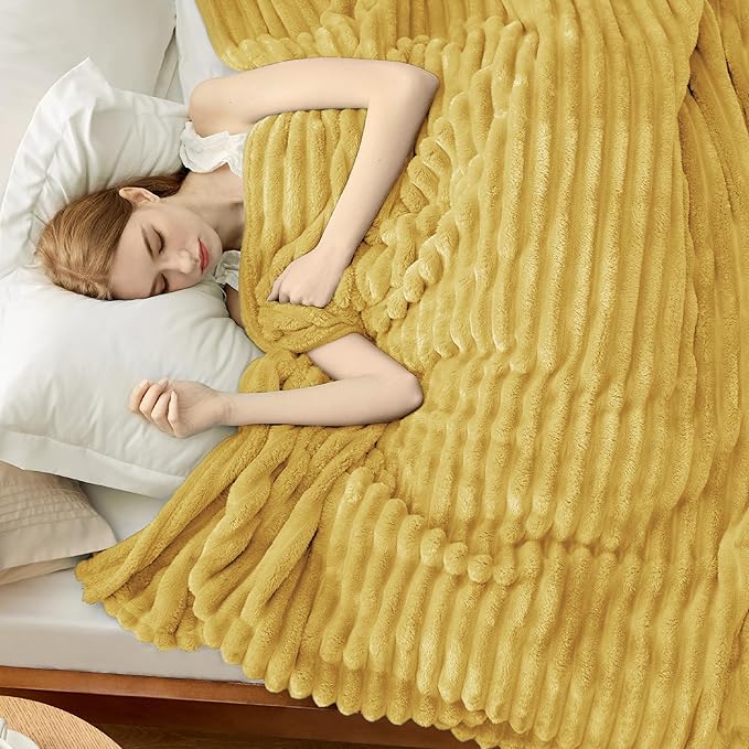 Bedsure GentleSoft Honey Fleece Blanket for Couch - Cozy Soft Blankets for Women, Cute Small Throws for Girls, 108x90 Inches