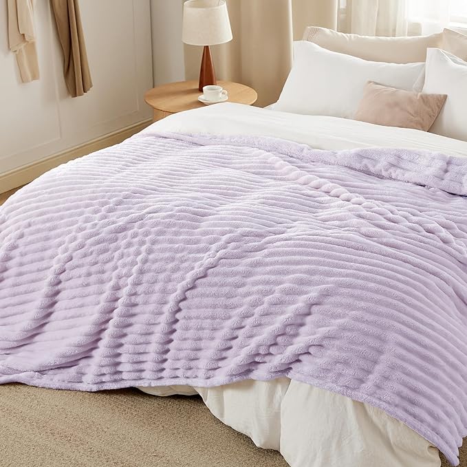 Bedsure GentleSoft Lavender Fog Full Blanket for Bed - Cozy Soft Blankets for Women, Cute Large Throws for Girls, 84x90 Inches