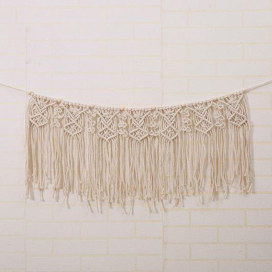 laddawan Macrame Garland Macrame Wall Hanging Nursery Wall Decor Boho Home Bohemian Bedroom Wedding Macrame Garland First Birthday Decor (B)