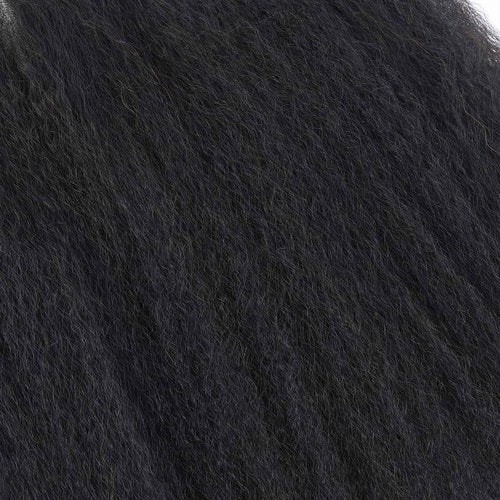 Kerriana 13x4 Transparent Lace Frontal Kinky Straight Human Hair 18 Inch Yaki 13 by 4 Frontal Closure Ear To Ear Natural Black Color