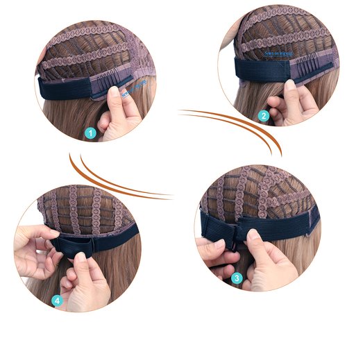JIUSERLU Adjustable Elastic Bands Straps For Wigs (Black/100pcs)