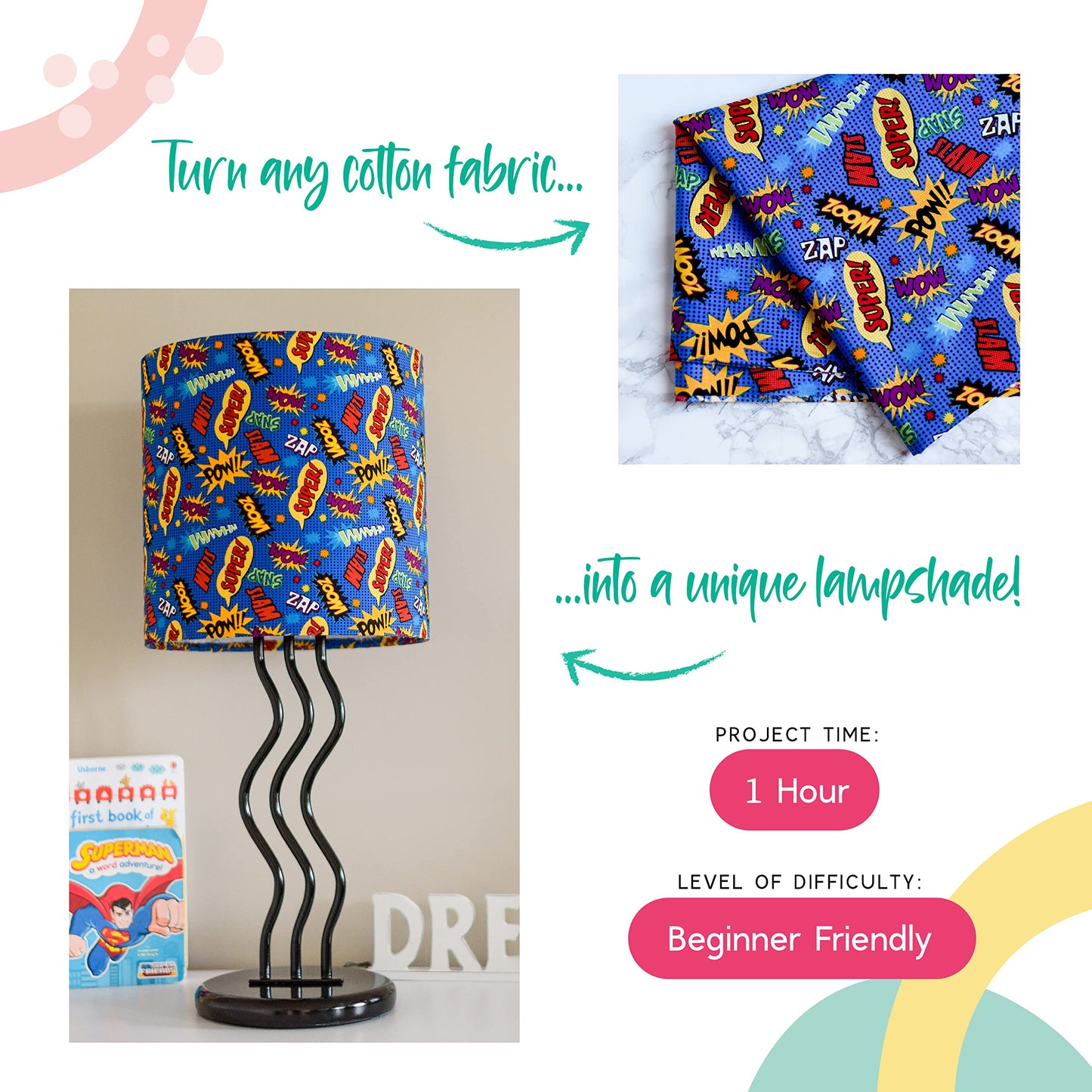 I Like That Lamp Styrene Sheet for Lampshade (17.5" Height x 64"" Length) - Adhesive Roll for DIY Round Drum Lamp Shade - Repair Damaged Shades - Make a New Lampshade - Compatible With All Materials"
