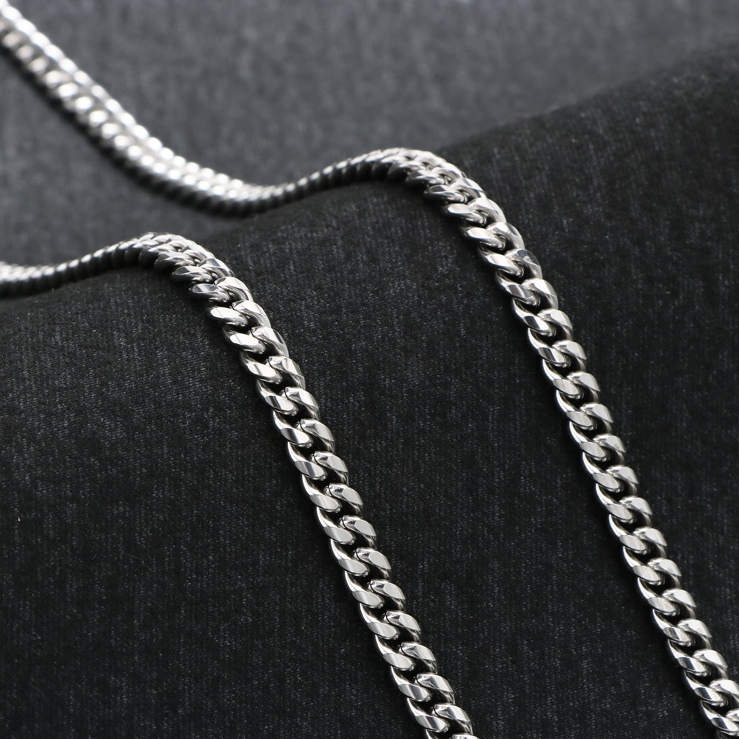 JoycuFF Birthday Gifts for Boyfriend Husband Anniversary Cuban Chain Necklace Stainless Steel Chain 6MM 26Inches Hip Hop Jewelry