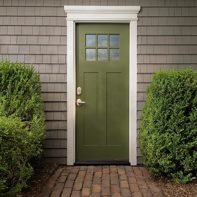 Schlage Arrive WiFi Deadbolt Smart Lock, Keyless Entry Door Lock with Remsen Trim, Satin Nickel, Compatible with Alexa and Google, BE459WB RMN 619