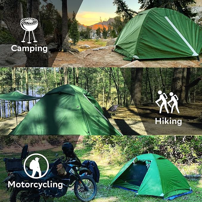 Clostnature Polaris Lightweight Backpacking Tent - 1/1.5/2/3/4/6 Person Ultralight Waterproof Camping Tent, 3 Season Large Size Easy Setup Tent for Family, Outdoor, Hiking and Mountaineering
