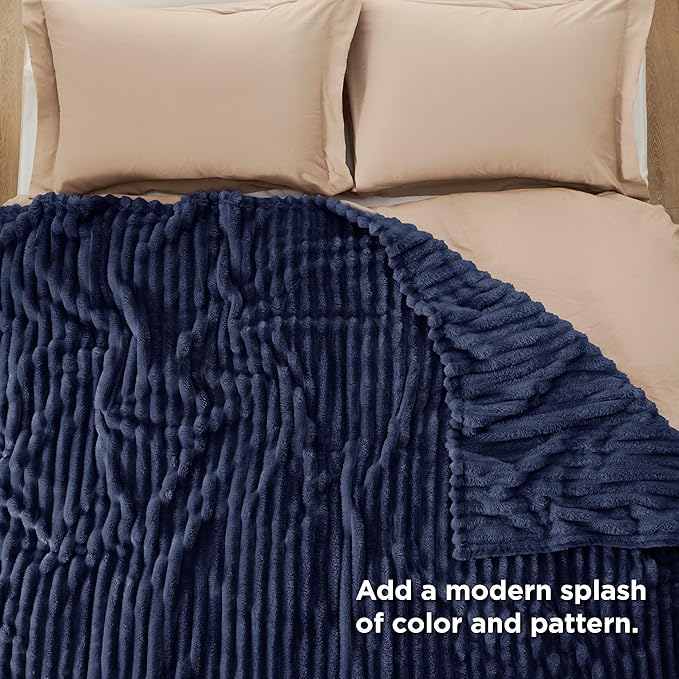 Bedsure GentleSoft Blue Full Blanket for Bed - Cozy Soft Blankets for Women, Cute Large Throws for Girls, 84x90 Inches