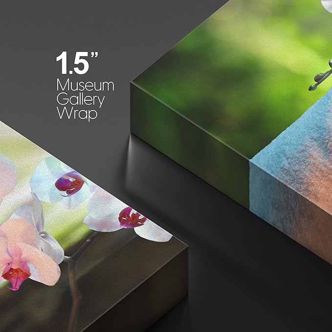 wall26 Canvas Print Wall Art Massage Stones, Candles & Orchid Flowers Floral Botanical Photography Realism Tropical Zen Colorful Ultra for Living Room, Bedroom, Office - 24"x36"