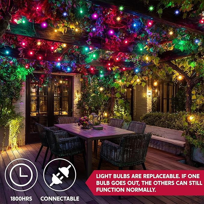 Joiedomi Multicolor Christmas String Lights,300(3x100) 64.2FT Christmas Fairy Tree Lights Plug in for Indoor Outdoor Xmas Decorations Patio Holiday Theme Party Yard House,Green Wire