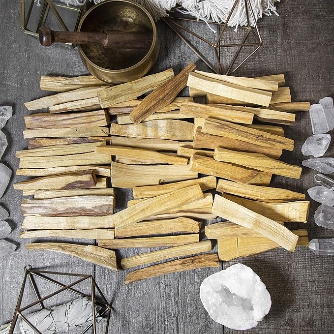 A-Grade Premium Palo Santo Incense - Sustainably Harvested in Peru - Holy Wood Smudge Sticks - Bulk Lot of 24 (Approx 1/2 lb.) for Cleansing, Smudging, Meditation and Purification (24 Sticks)